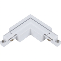 L-connector 1-fase rail | Hoek 90 graden | Wit | Kunststof | Pro-Track