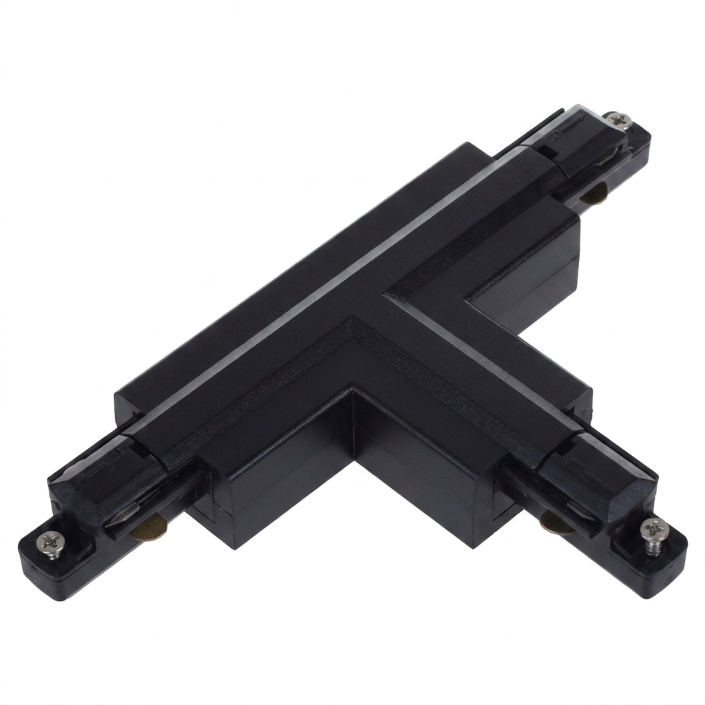 T-connector 1-phase track | Black | Plastic | Pro-Track