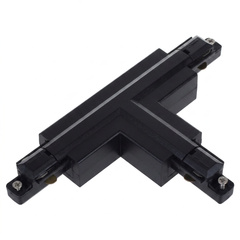 T-connector 1-fase rail | Zwart | Kunststof | Pro-Track