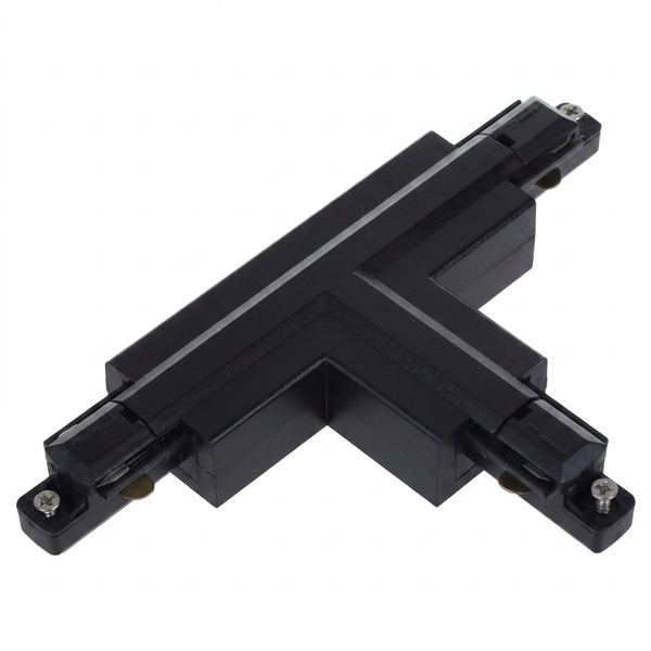 T-connector 1-fase rail | Zwart | Kunststof | Pro-Track