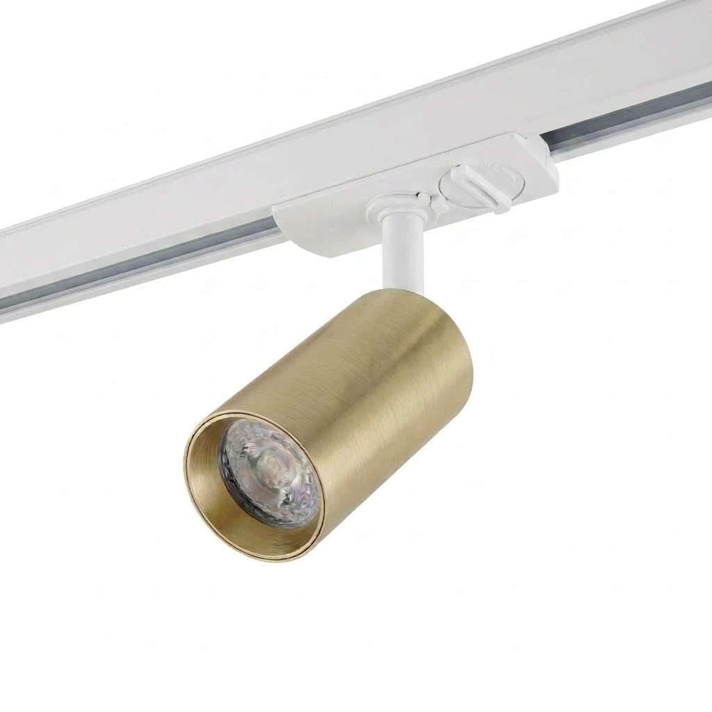 1-Fase Railspot Pro | OLYMPUS | GU10 fitting | Wit - Messing
