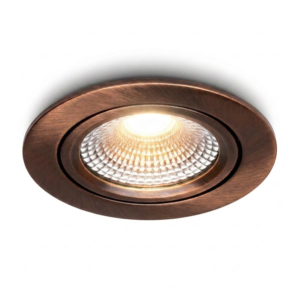 LED Recessed Spotlight Brushed Bronze | 5 W | Cut-out 68-75 mm | Tiltable | 4 Light Modes | Tiran