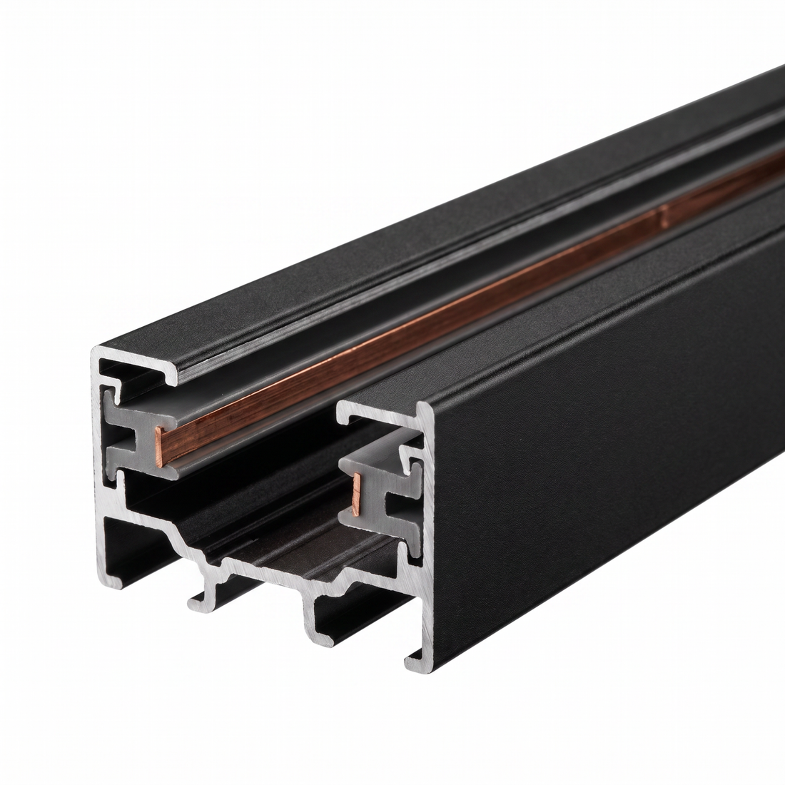 1-Phasen-Stromschiene 150 cm | Schwarz | Aluminium | Pro-Track