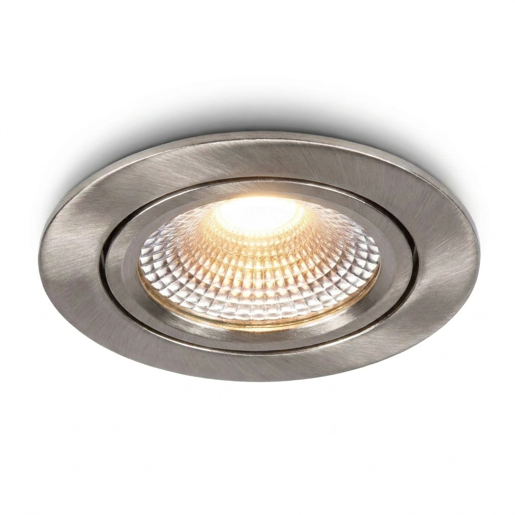 LED Inbouwspot Geborsteld Nikkel | 5 W | Zaagmaat 68-75 mm | Kantelbaar | 4 Lichtstanden | Tiran