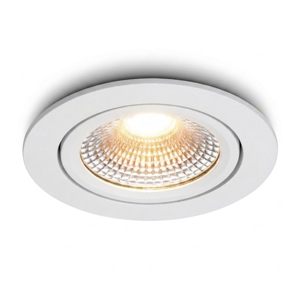 LED Recessed Spotlight White | 5 W | Saw Size 68-75 mm | Tiltable | 4 Light Modes | Tiran