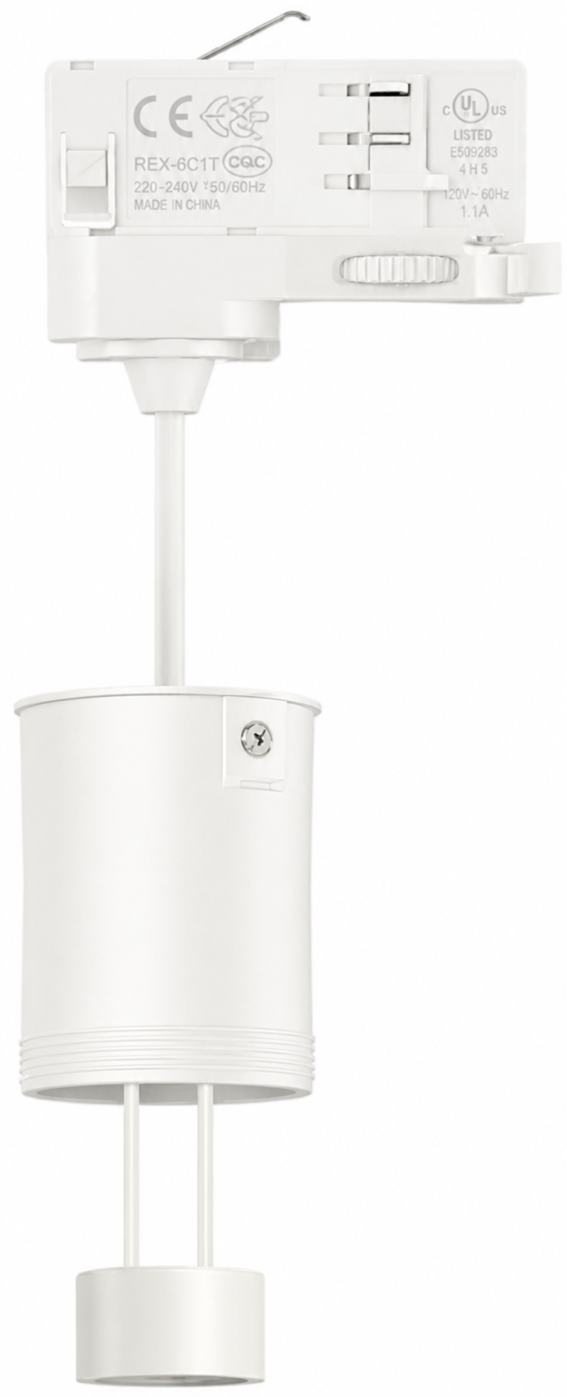 Basismodule voor 3-fase Railspot | Olympus | GU10 | Hanglamp/ Pendelset | Wit