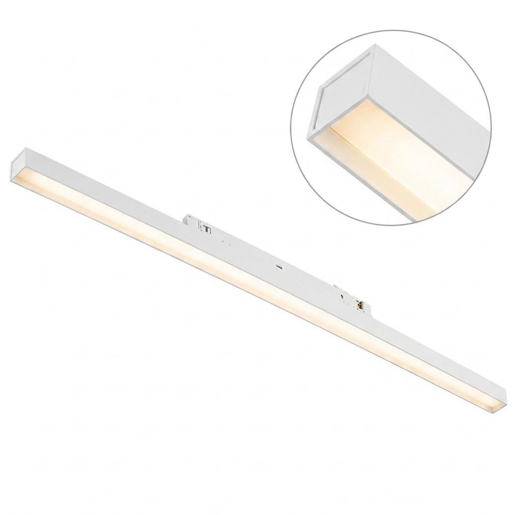 3-Phasen-Linearschiene 120 cm | Matt | 35 W | CCT – Lichtfarbe einstellbar | Weiß | SENNA